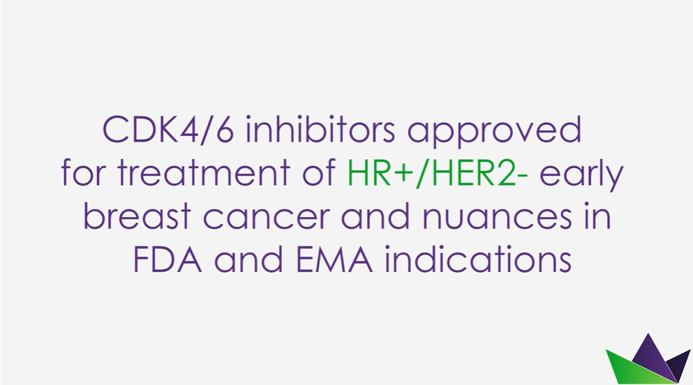 CDK4/6 inhibitors approved for treatment of HR+/HER2- early breast cancer and nuances in FDA and EMA indications