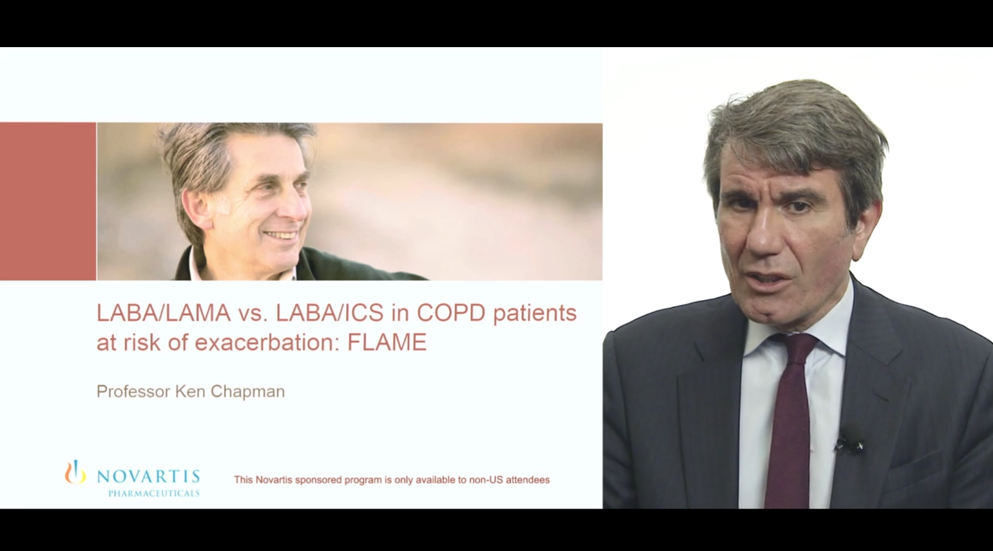 LABA/LAMA vs LABA/ICS in COPD patients at risk of exacerbation the FLAME trial