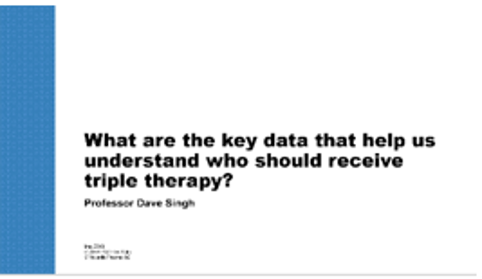 What are the key data that help us understand who should receive triple therapy
