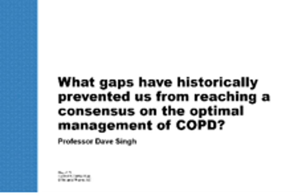 What gaps have historically prevented us from reaching a consensus on the optimal management of COPD