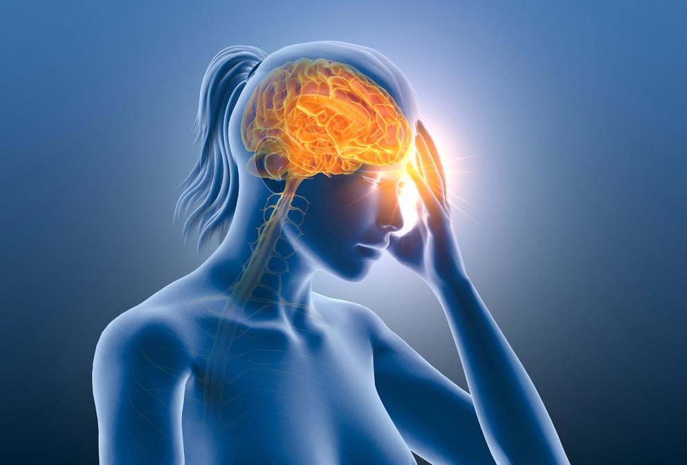 Headache migraine woman