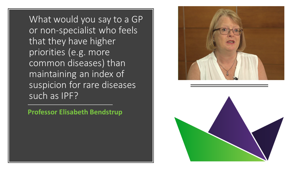 What would you say to a GP or non-specialist who feels that they have higher priorities (e.g. more common diseases) than maintaining an index of