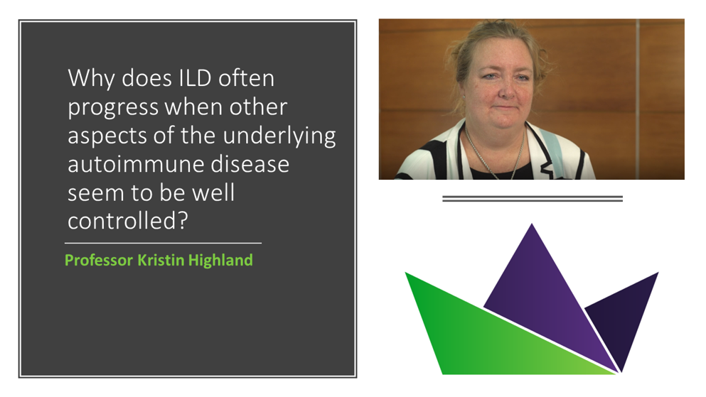 Why does ILD often progress when other aspects of the underlying autoimmune disease seem to be well controlled