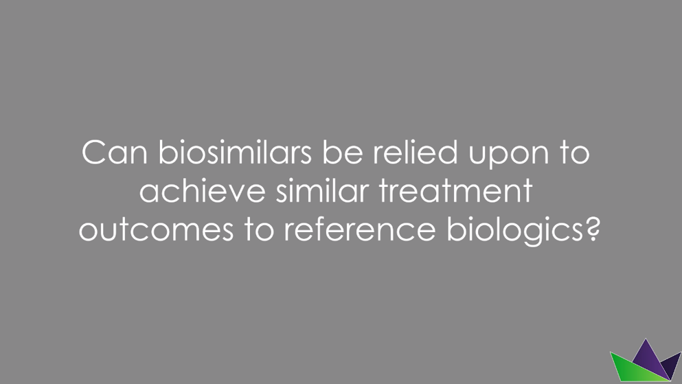 Can biosimilars be relied upon to achieve similar treatment outcomes to reference biologics?
