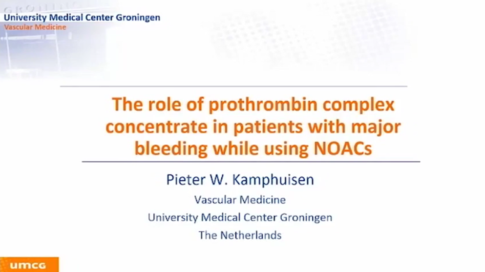 The role of prothrombin complex concentrate in patients with major bleeding while using NOACs