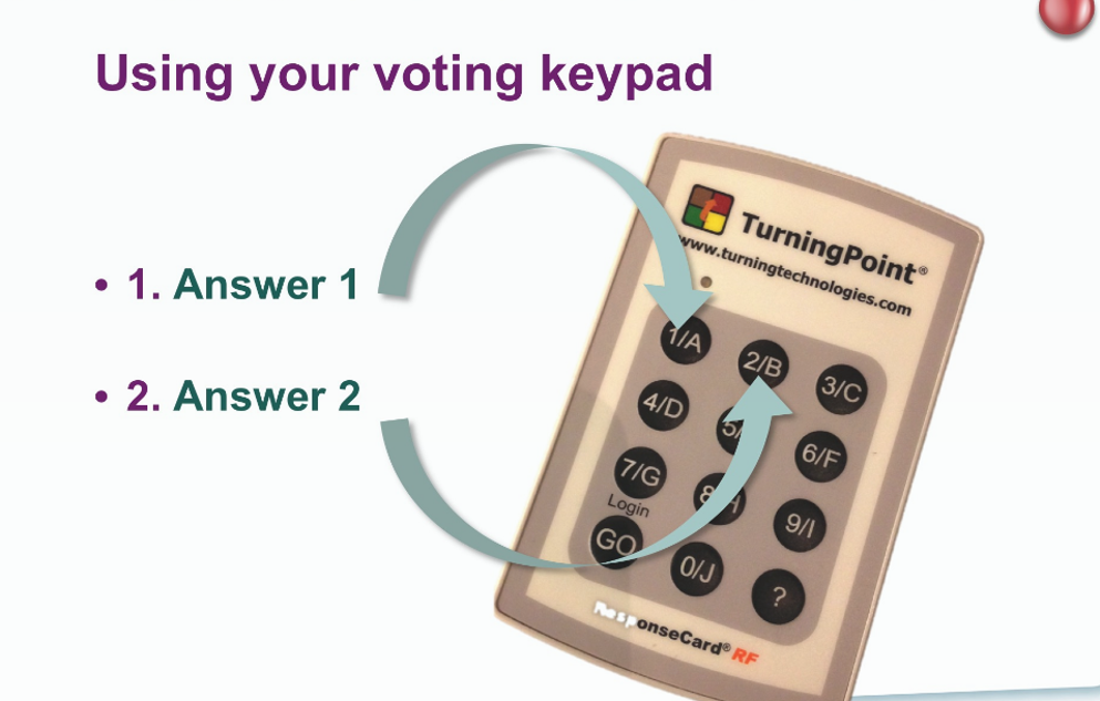 using your voting keypad