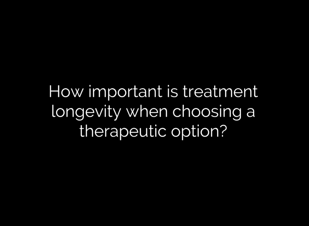 How important is treatment longevity when choosing a therapeutic option