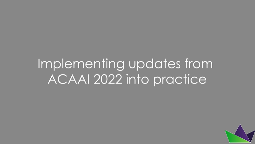 Implementing updates from ACAAI 2022 into practice