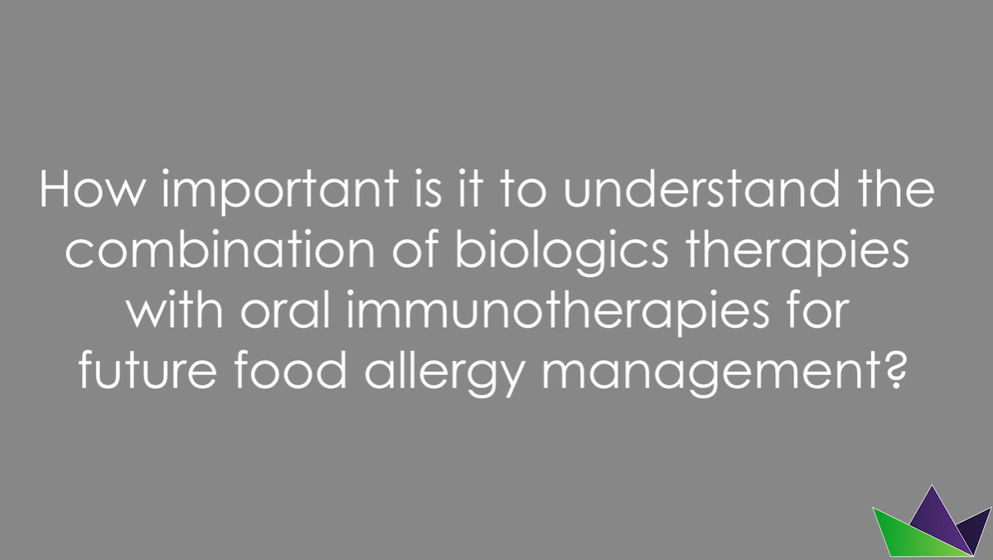 How important is it to understand the combination of biologics therapies with oral immunotherapies for future food allergy management?