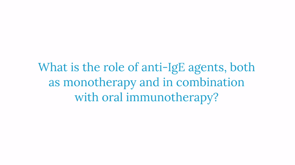 What is the role of anti-IgE agents, both as monotherapy and in combination with oral immunotherapy?