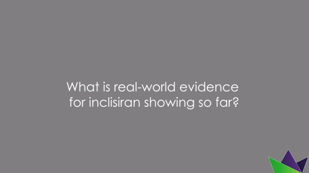What is real-world evidence for inclisiran showing us so far?