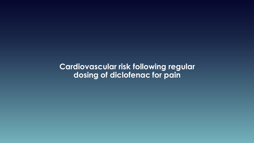 Cardiovascular risk following regular dosing of diclofenac for pain