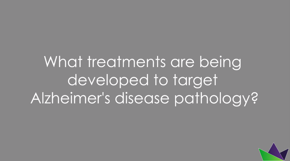 What treatments are being developed to target Alzheimer's disease pathology