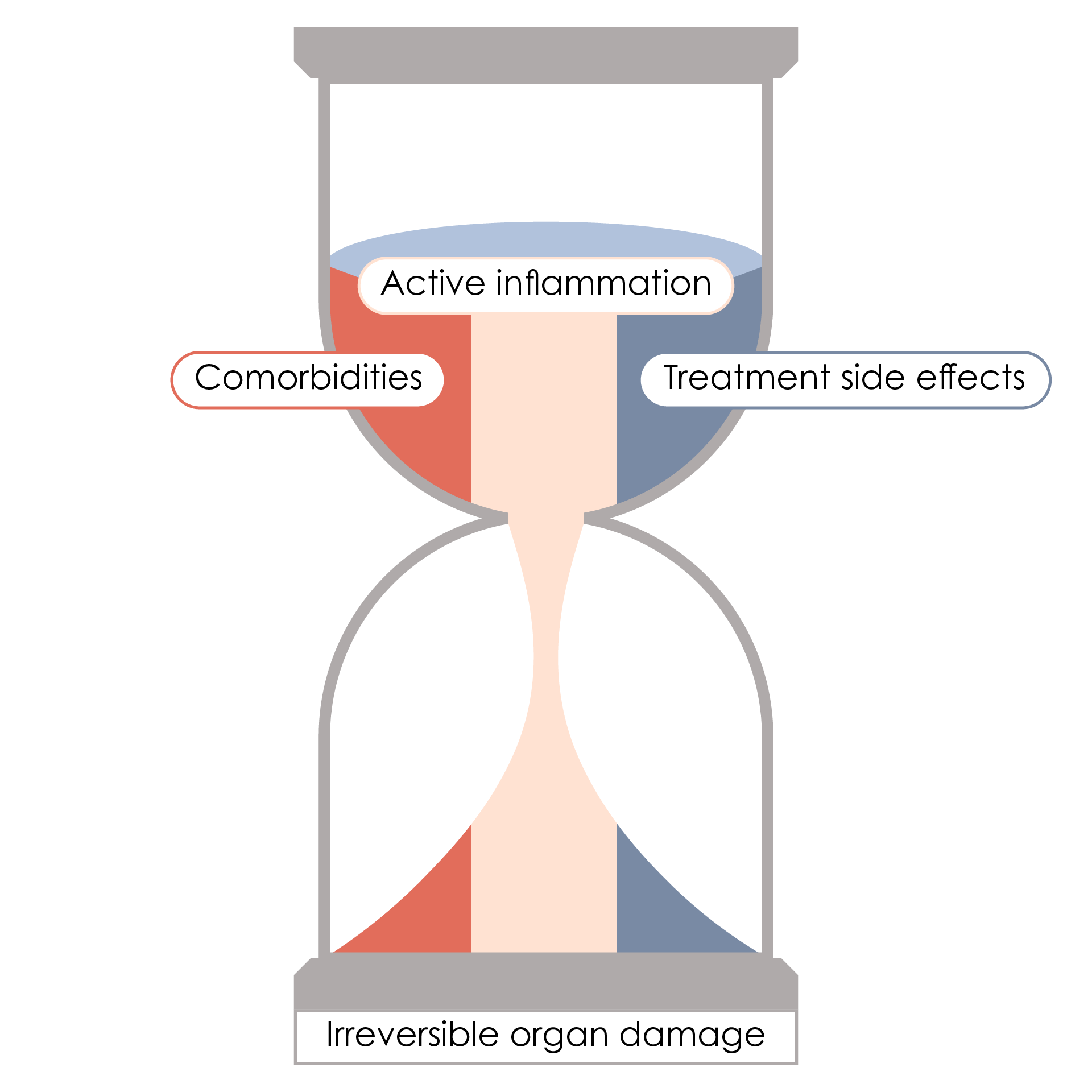 Reasons for the development of long-term organ damage in SLE